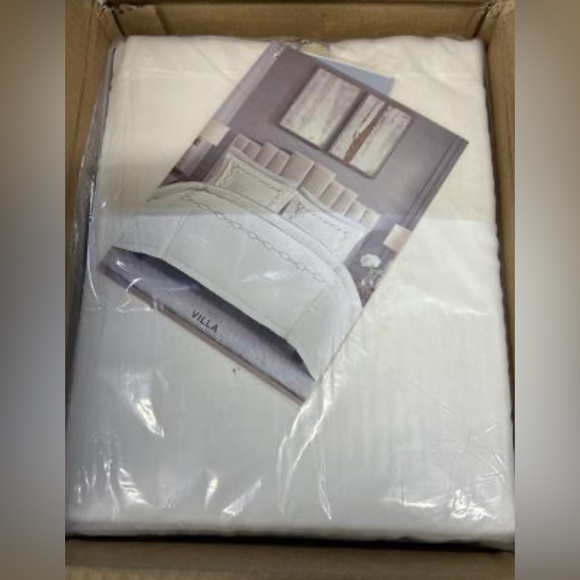 Croscill Home Villa 3 Piece Duvet Set Queen/Full Steel Gray - Picture 11 of 13